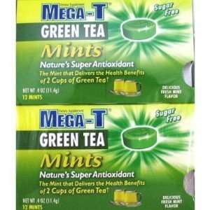  Mega T Green Tea Mints 12 pieces (Pack of 6): Health 