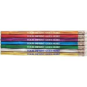  Imprinted Laser Pencil Assortment Round Barrel with No.2 