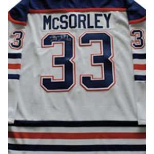  Marty McSorley Memorabilia Signed Edmonton Oilers Replica 