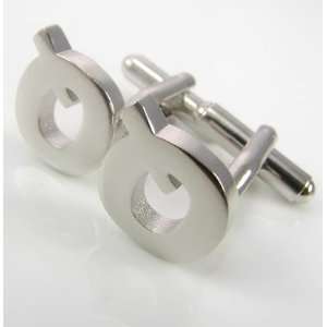  Silver Letter Q Initial Cufflinks Cuff links Everything 
