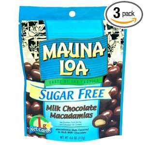  Mauna Loa Sugar Free Milk Chocolate Macadamia Nuts 4oz 