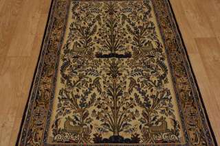 Tree Of Life! Wool & Silk Shahreza Isfahan Persian Oriental Area Rug 