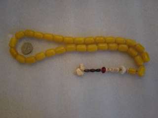 19c. antique prayer beads amber 85 g  