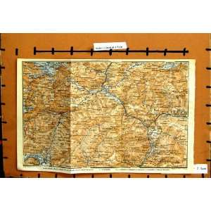  MAP 1929 TIROL INNSBRUCK MATREI MOUNTAINS EUROPE