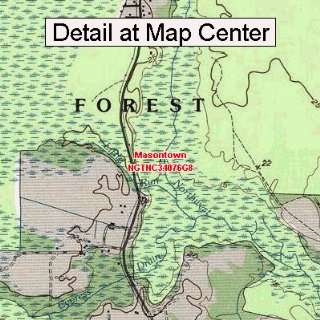USGS Topographic Quadrangle Map   Masontown, North Carolina (Folded 
