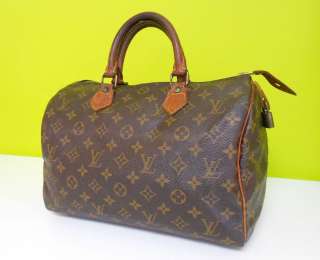 LOUIS VUITTON Monogram Speedy 30 Handbag LV bag M41526 Authentic purse 