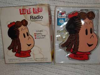 MINT LITTLE LULU AM SOLID STATE TRANSISTOR RADIO COMPLETE IN BOX 