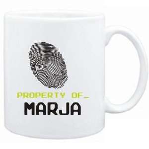  Mug White  Property of _ Marja   Fingerprint  Female 