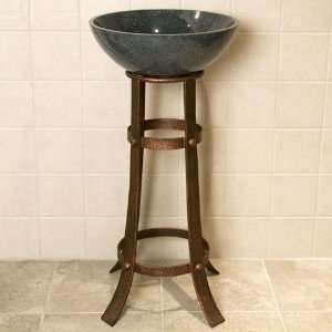  Vienna Wrought Iron Sink Stand   Oil Rubbed Bronze: Home 
