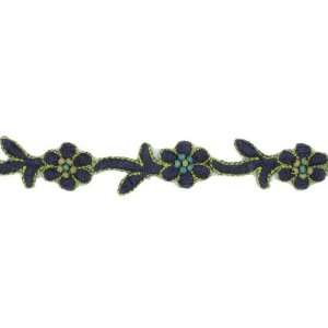  34 Wide Design House Trim Mariana Navy/Green By The Yard 