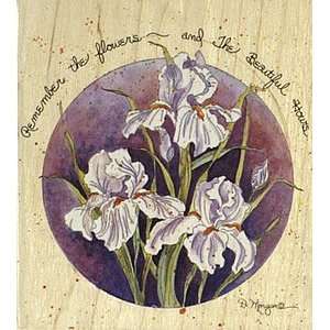  Remember the Flowers Wood Mounted Rubber Stamp