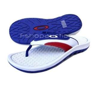 Oakley Lowball 2 White Size 8 US/39 Mens Blue Sandals Thongs New in 