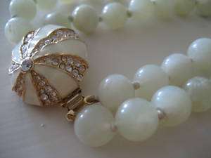 New JCREW Double Strand Jeweled Shell Jade Necklace HOT  