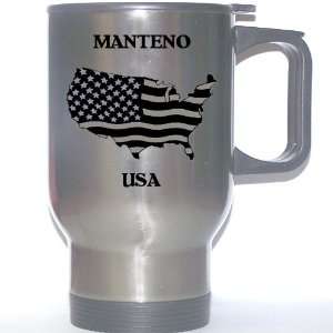  US Flag   Manteno, Illinois (IL) Stainless Steel Mug 