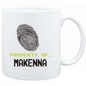  Mug White  Property of _ Makenna   Fingerprint  Female 