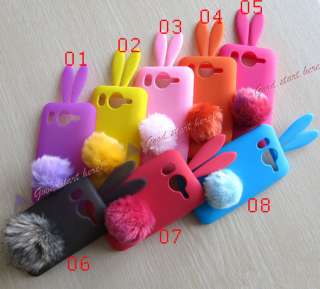 1PC Colorful Cute Rabbit Silicone Bumper Soft Case Cover for HTC 