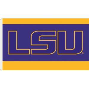  NCAA Louisiana State Fightin Tigers 3 by 5 Foot Flag LSU Logo 