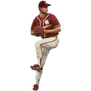  Red Team Pitcher Peel & Stick  Wall Mural