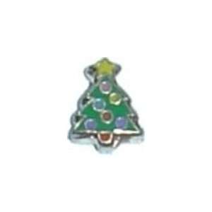  Christmas Tree Floating Charm for Heart Lockets Jewelry