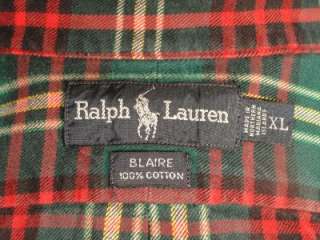 Mint POLO Ralph Lauren Classic Fit Tartan Plaid Cotton Flannel Sport 