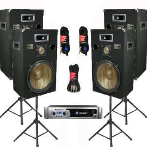   , Stands and Cables DJ Set New CROWNPPB15SET6 Musical Instruments