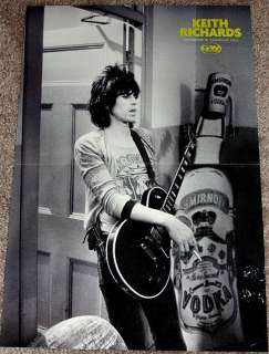 KEITH RICHARDS ROLLING STONES GIBSON LES PAUL POSTER  