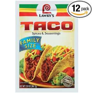 LAWRYS Seasoning, Taco, 2 Ounce (Pack of 12)  Grocery 