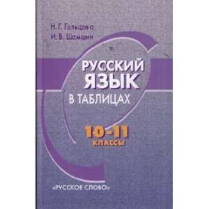   tablitsakh. 10 11 klassy: I. V. Shamshin N. G. Goltsova: Books