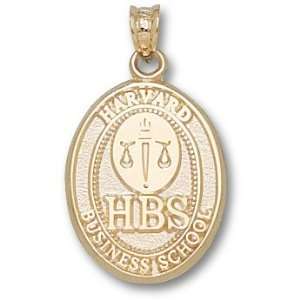  Harvard Business Oval 3/4in Pendant   10kt Yellow Gold 