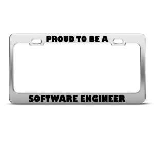  Proud To Be A Software Engineer Career license plate frame 