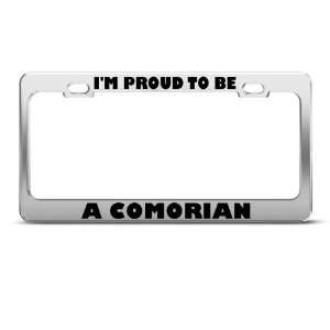  Proud To Be Comorian Madagascar license plate frame Tag 