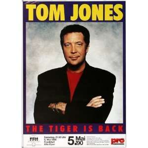  Tom Jones   The Tiger is Back 1990   CONCERT   POSTER from 