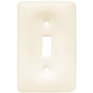   64485 Ceramic Single Switch Wall Plate, Bisque: Home Improvement