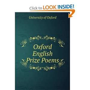  Oxford English Prize Poems University of Oxford Books