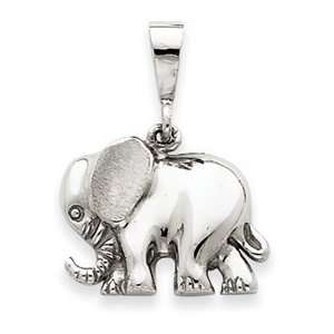  14k White Gold Elephant Charm: Jewelry