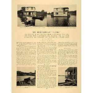  1907 Article Inexpensive Houseboat Construction Interior 