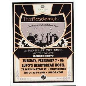 Academy Concert Flyer Poster Providence Lupos:  Home 