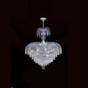   Crystal chandelier chrome finish size D24 X H28