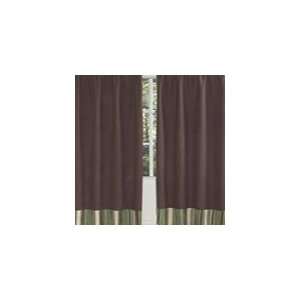 Green and Brown Ethan Modern Window Treatment Panels   Set 