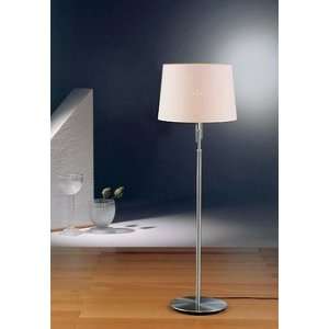   Satin Nickel Diamond Logo Shade Floor Lamp
