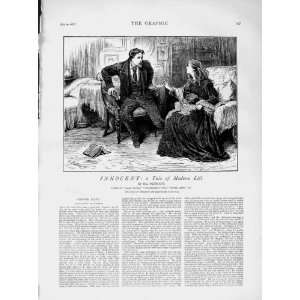  1873 Illustration Story Innocent Man Woman Romance: Home 