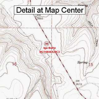 USGS Topographic Quadrangle Map   Igo Butte, Oregon (Folded/Waterproof 