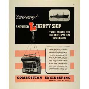  1942 Ad Combustion Engineering Boilers Liberty Ship WWII 