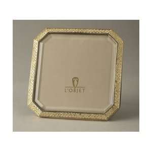  LObjet Gold Plated Octagon w/Crystals Frame 4x6