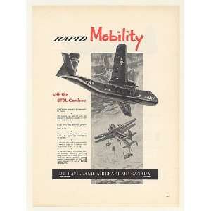  1959 US Army De Havilland Caribou STOL Aircraft Print Ad 