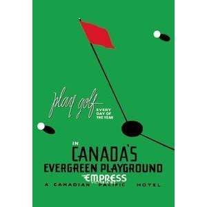  Vintage Art Play Golf in Canadas Evergreen Playground 