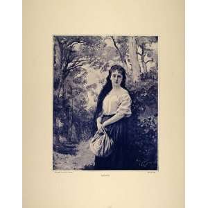   Girl Goethe Philippe Jolyet   Original Halftone Print