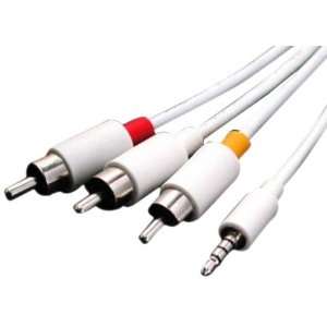 Wired Up iPod Video HIFI CABLE, 3.5mm RCA to Audio Video AV TV Cable 