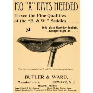   Ward Newark Saddles Bicycle X Rays   Original Print Ad