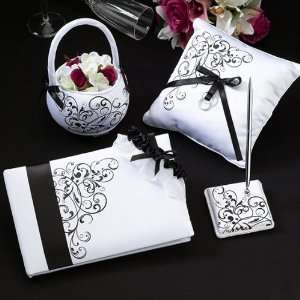 Lillian Rose Black/White Wedding Set